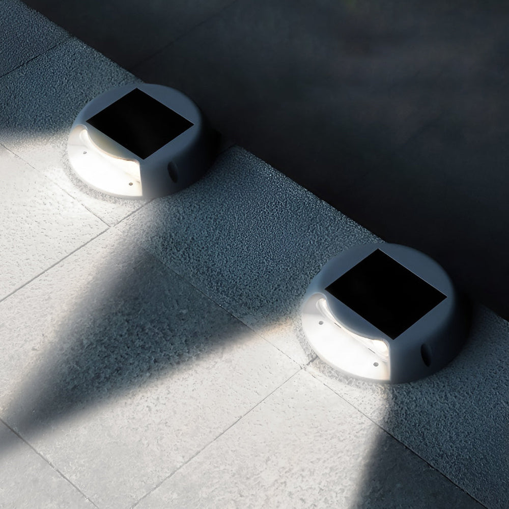 Wall Protected Flush Mount On Step Lights Solar LED Stairway Landscape Lighting
