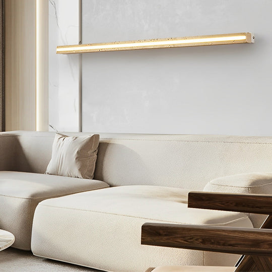 Strip Yellow Travertine LED Japanese-Style Wall Lamp