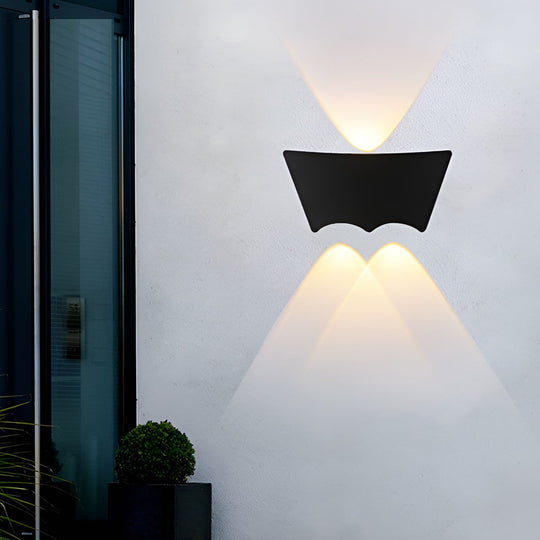 Modern Black LED Up and Down Outdoor Wall Sconce Waterproof