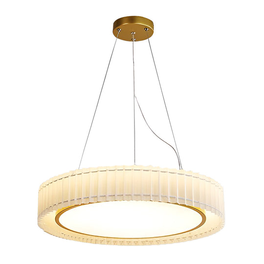 Circular Pleated 3-Step Dimming LED Nordic Ceiling Light Chandelier