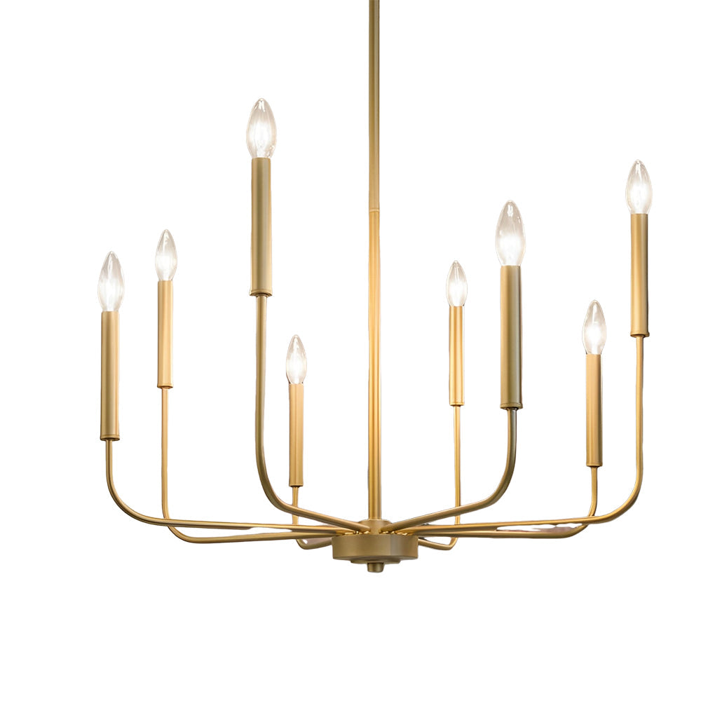 8 Lights Candlelight LED Three Step Dimming Industrial Chandelier