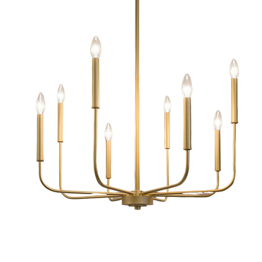 8 Lights Candlelight LED Three Step Dimming Industrial Chandelier
