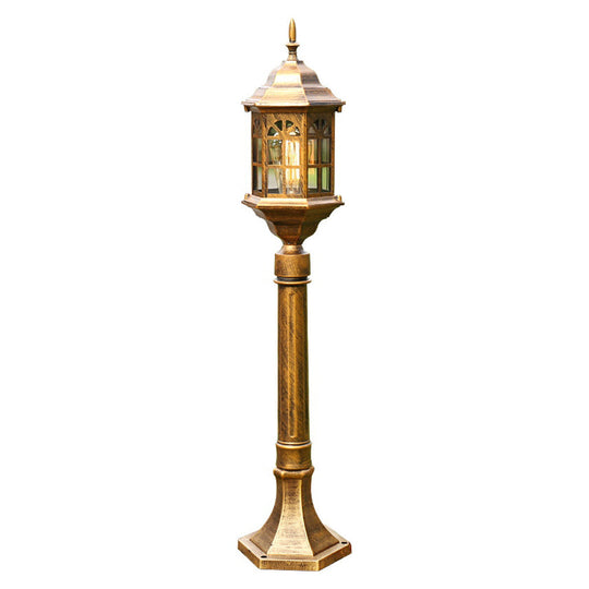Elegant Slim Black/Bronze Outdoor Post Light with LED