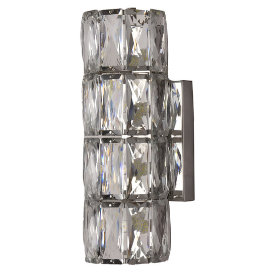 Cylindrical Crystal LED Wall Sconce with 3-Step Dimming