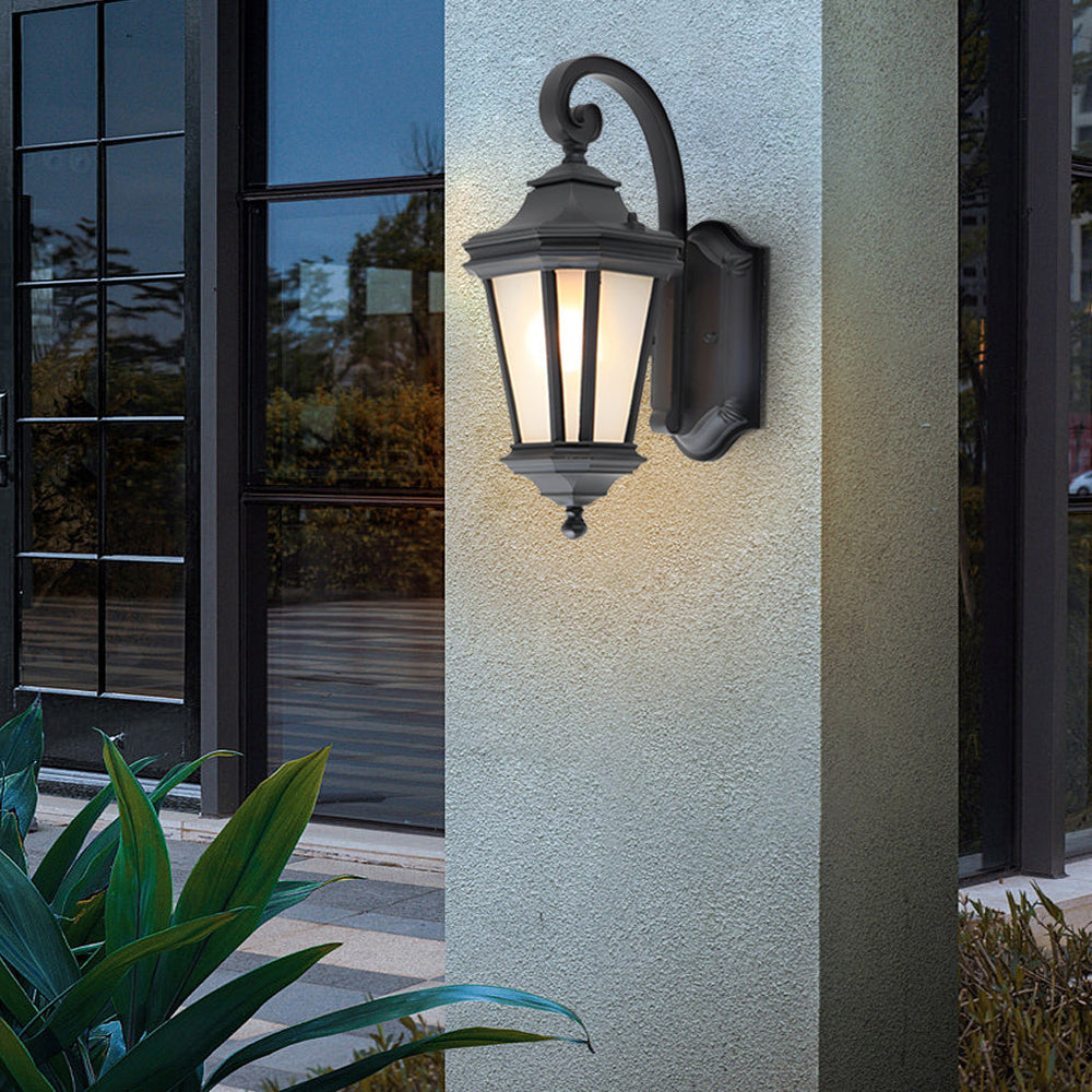 Minimalist Frosted Glass European-Style Outdoor Wall Lamp