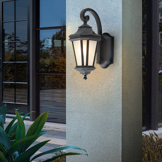 Minimalist Frosted Glass European-Style Outdoor Wall Lamp