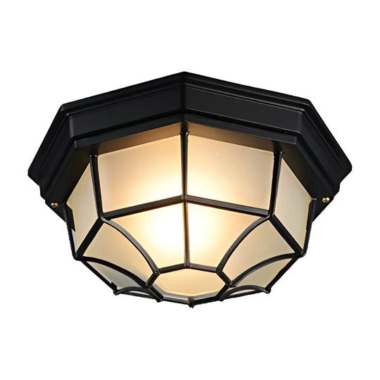 Outdoor Waterproof Aluminum Glass LED European Style Ceiling Light