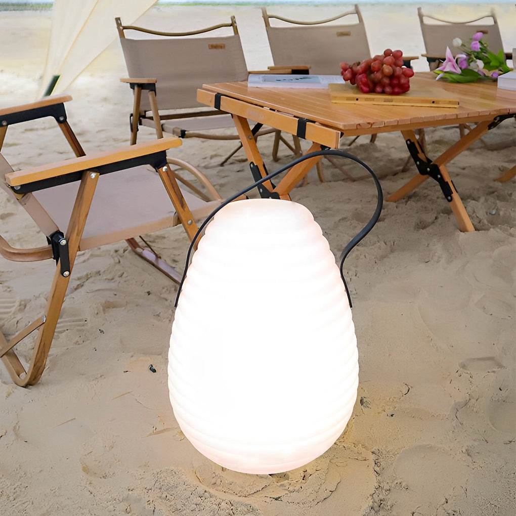 Waterproof Round LED Timing USB Rechargeable Outdoor Lantern