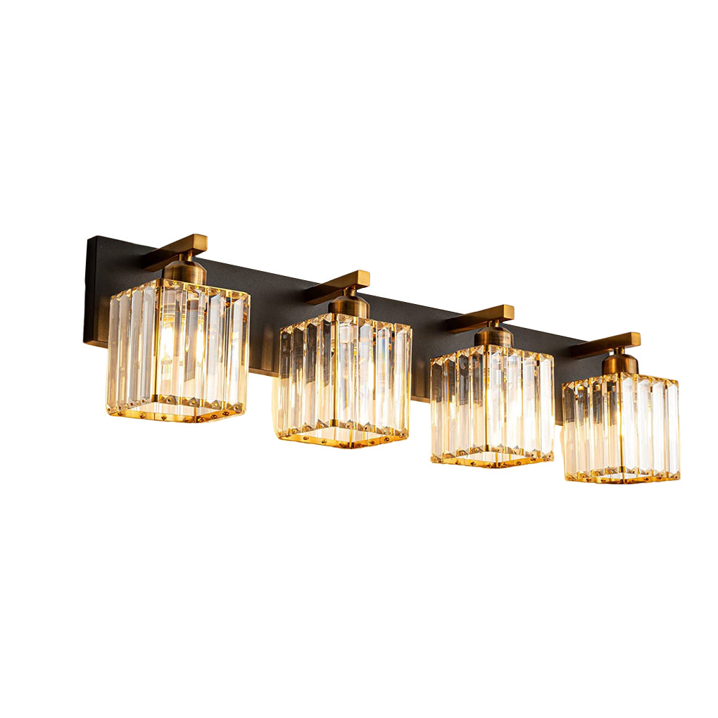 4/5 Square Crystal Luxury Electroplated Metal Wall Lamp