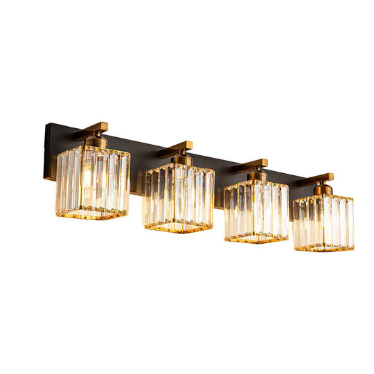 4/5 Square Crystal Luxury Electroplated Metal Wall Lamp