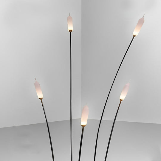 Minimalist Reed-Shaped Black LED Outdoor Lawn Lights