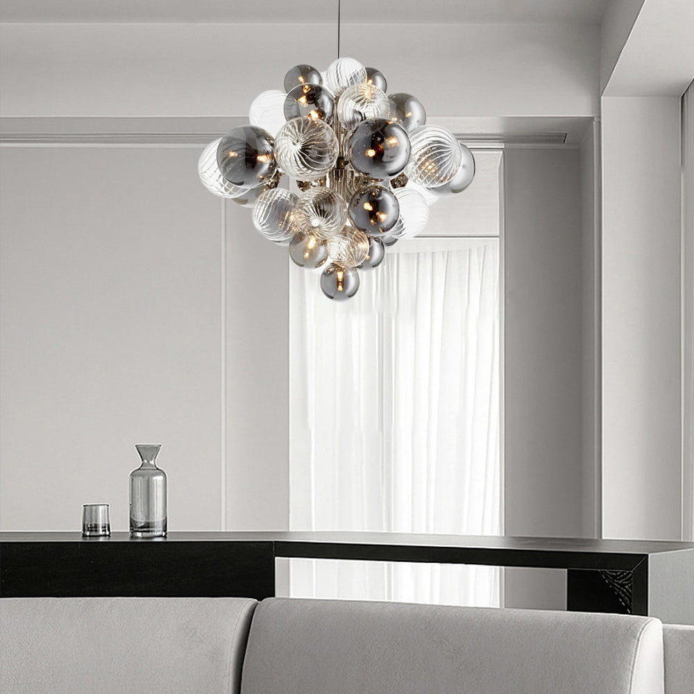 Glass Bubbles Ball Designer Post-Modern LED Chandelier