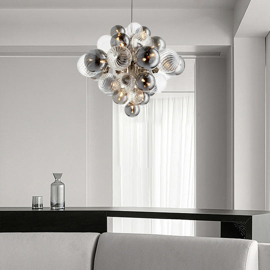 Glass Bubbles Ball Designer Post-Modern LED Chandelier