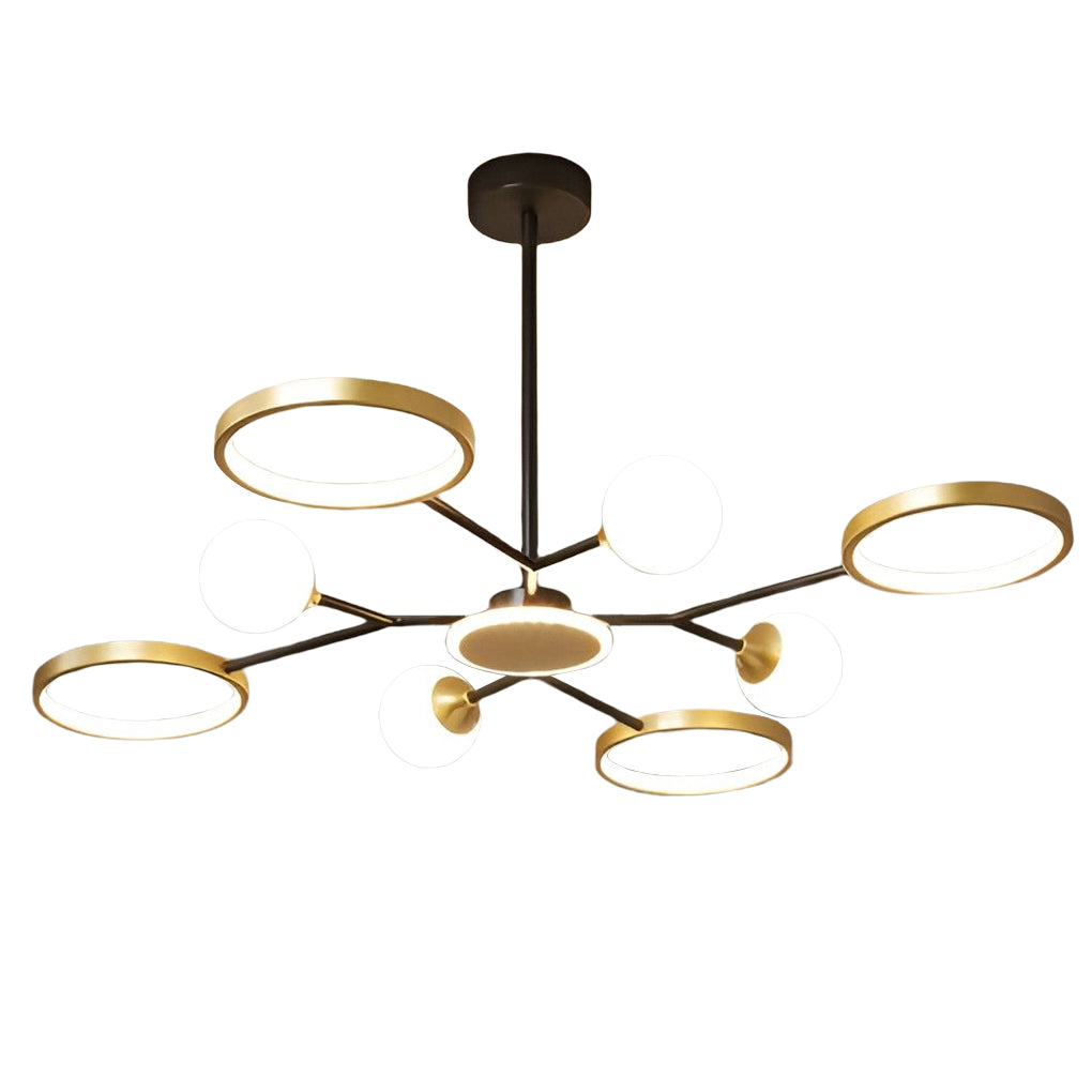 6 Lights Circles LED Modern Ceiling Light Chandelier Hanging Lamp