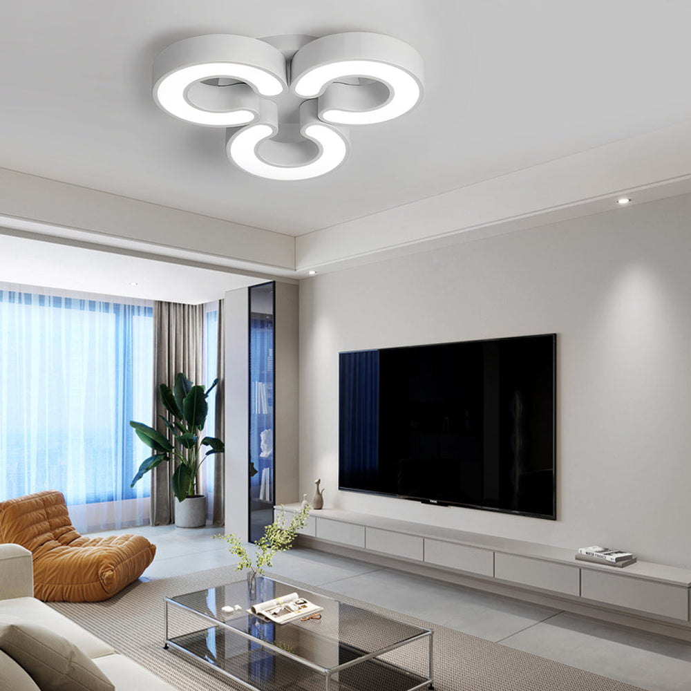 Flower Shaped Dimmable LED Modern Flush Mount Ceiling Light