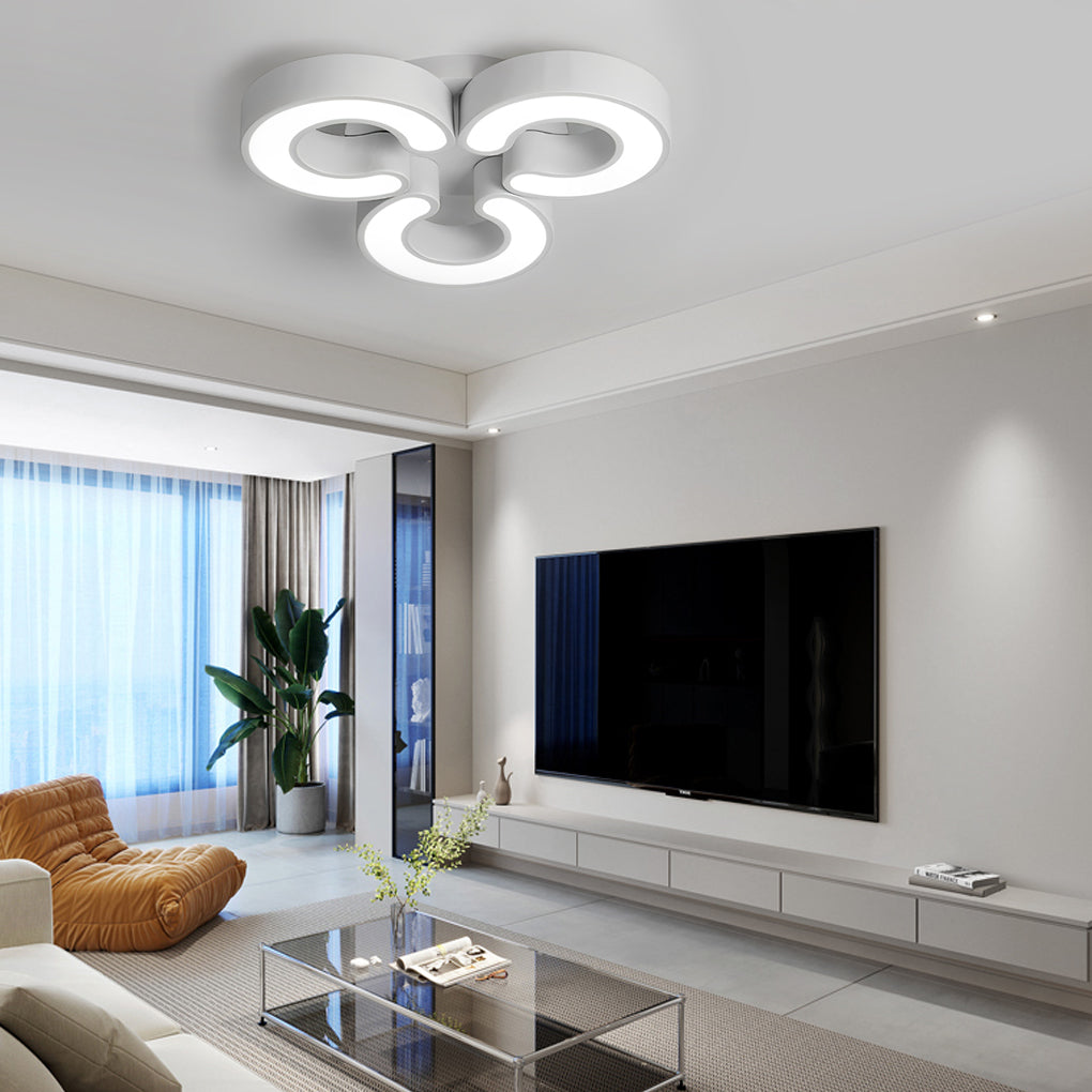 Flower Shaped Dimmable LED Modern Flush Mount Ceiling Light