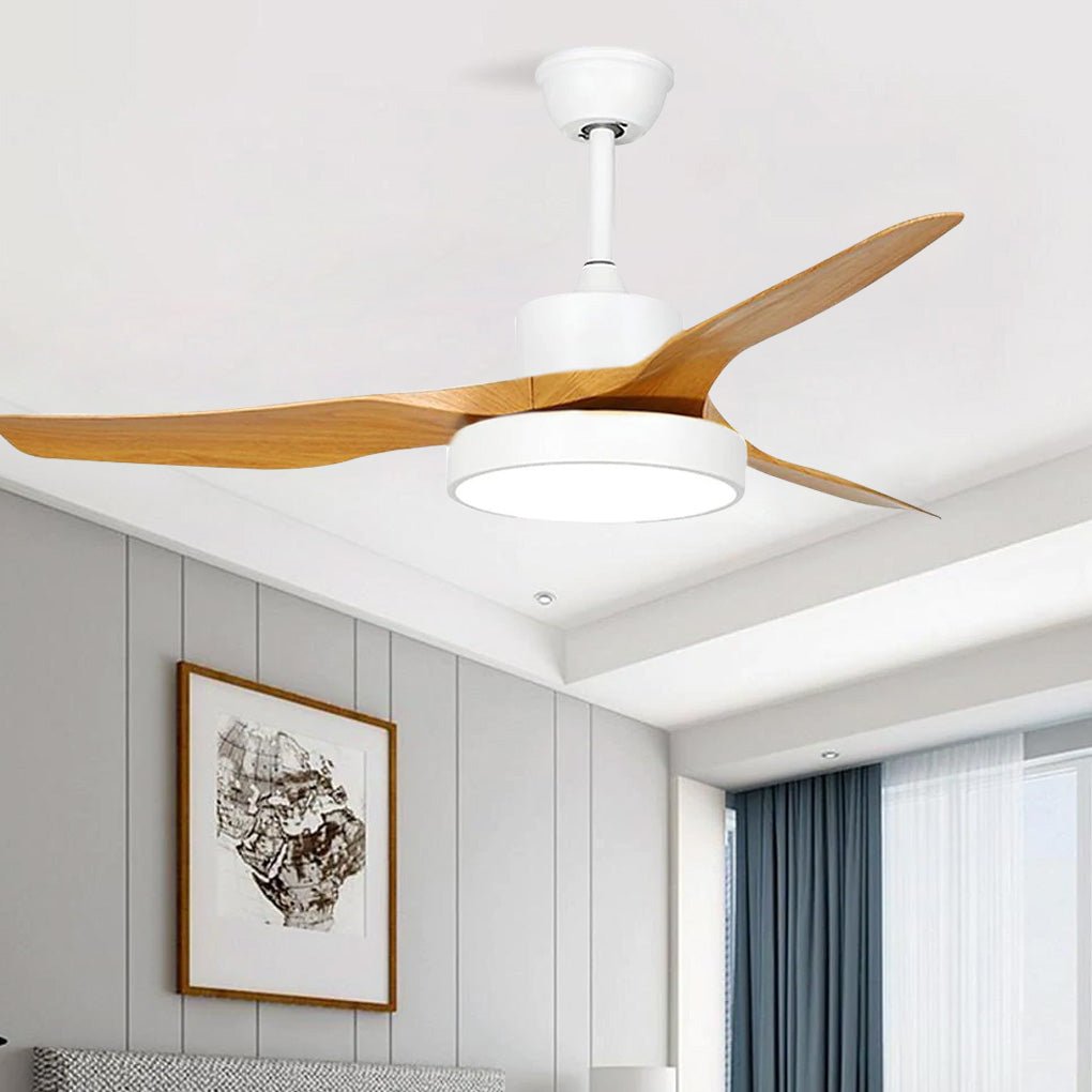 3-Blade Rustic Ceiling Fan with LED Light