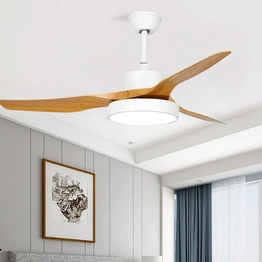 3-Blade Rustic Ceiling Fan with LED Light