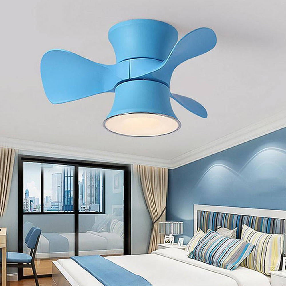 3 Blade Flush Mount Ceiling Fan with LED Light