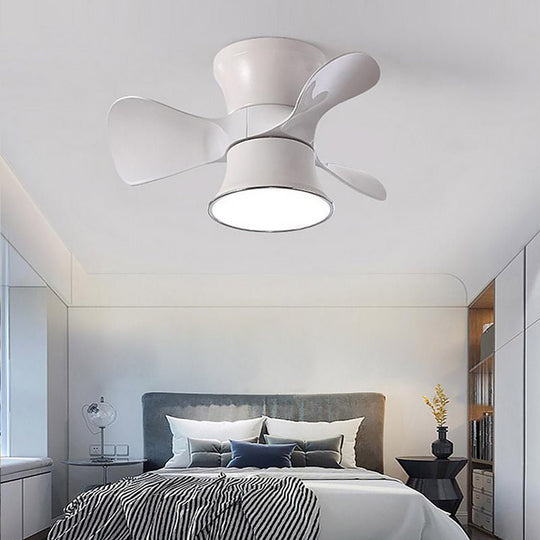 3 Blade Flush Mount Ceiling Fan with LED Light
