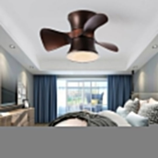 3 Blade Flush Mount Ceiling Fan with LED Light