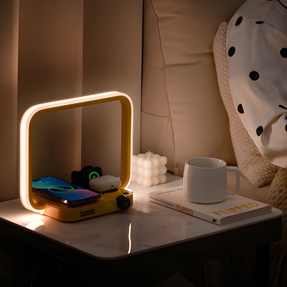 3-in-1 Touch LED Table Lamp with Wireless Charger and Timer