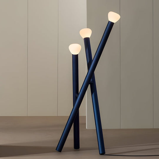 3-Light Minimalist Modern Stick Floor Lamp