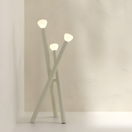 3-Light Minimalist Modern Stick Floor Lamp