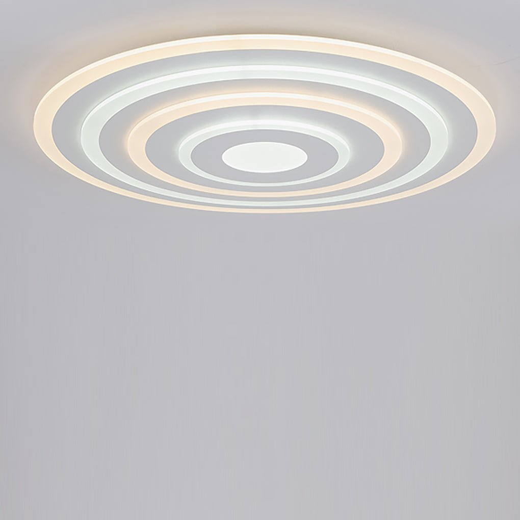Concentric Circles Modern Dimmable LED Flush Mount Ceiling Light