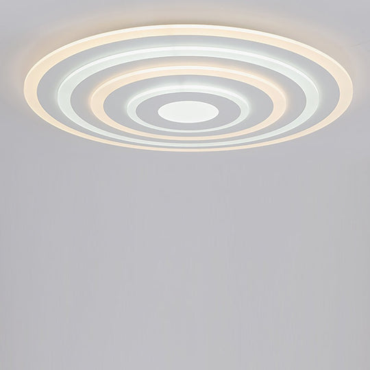 Concentric Circles Modern Dimmable LED Flush Mount Ceiling Light