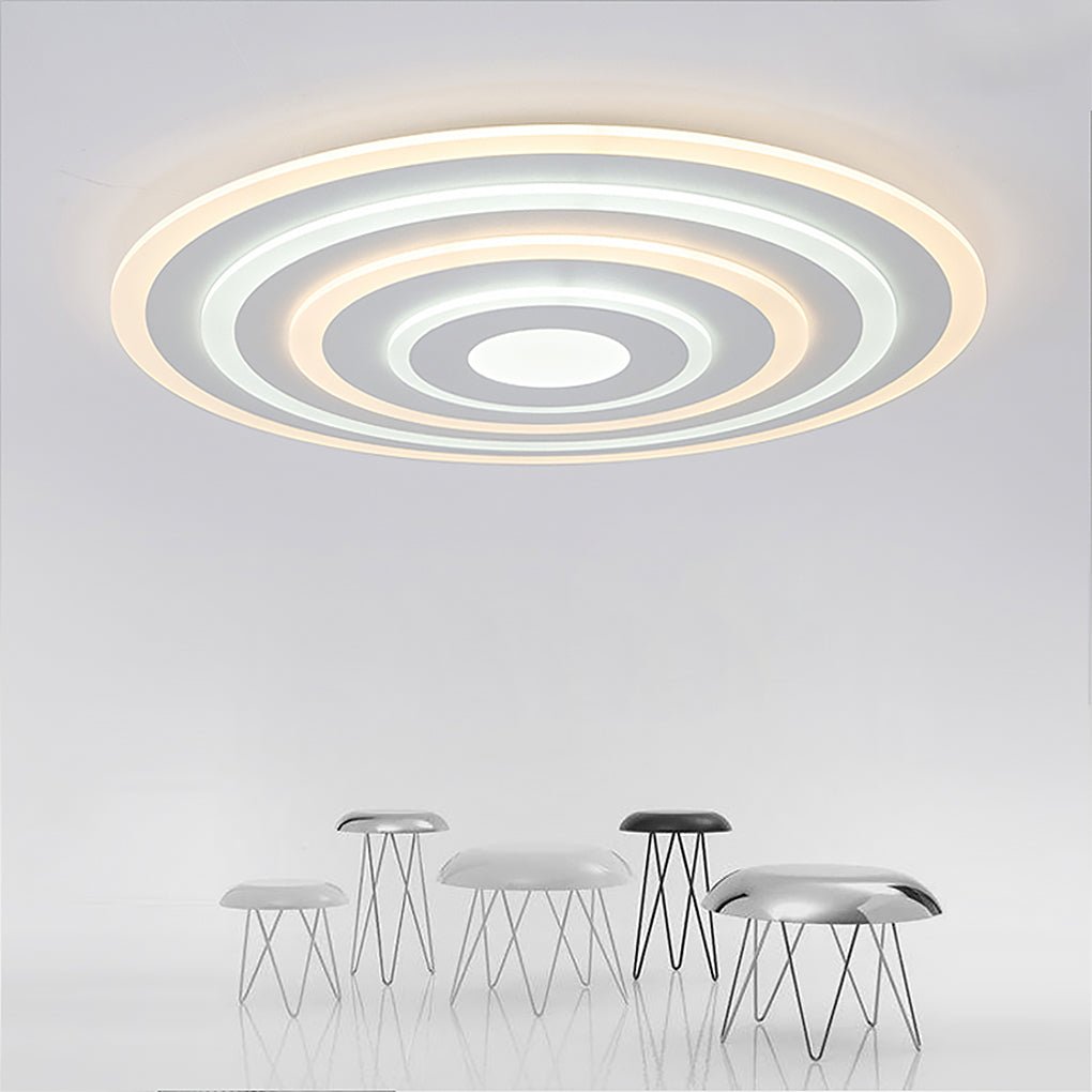 Concentric Circles Modern Dimmable LED Flush Mount Ceiling Light