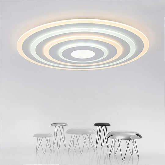 Concentric Circles Modern Dimmable LED Flush Mount Ceiling Light