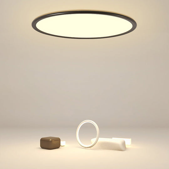 30" Round – Ultra-Thin LED Flush Mount Modern Ceiling Light