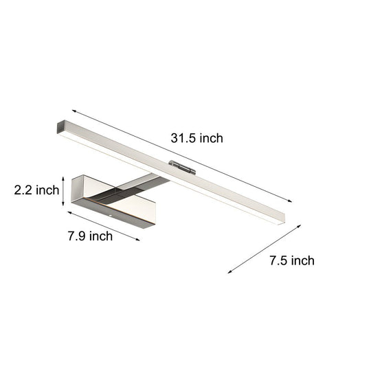 31'' Adjustable Stainless Steel LED Bathroom Vanity Light