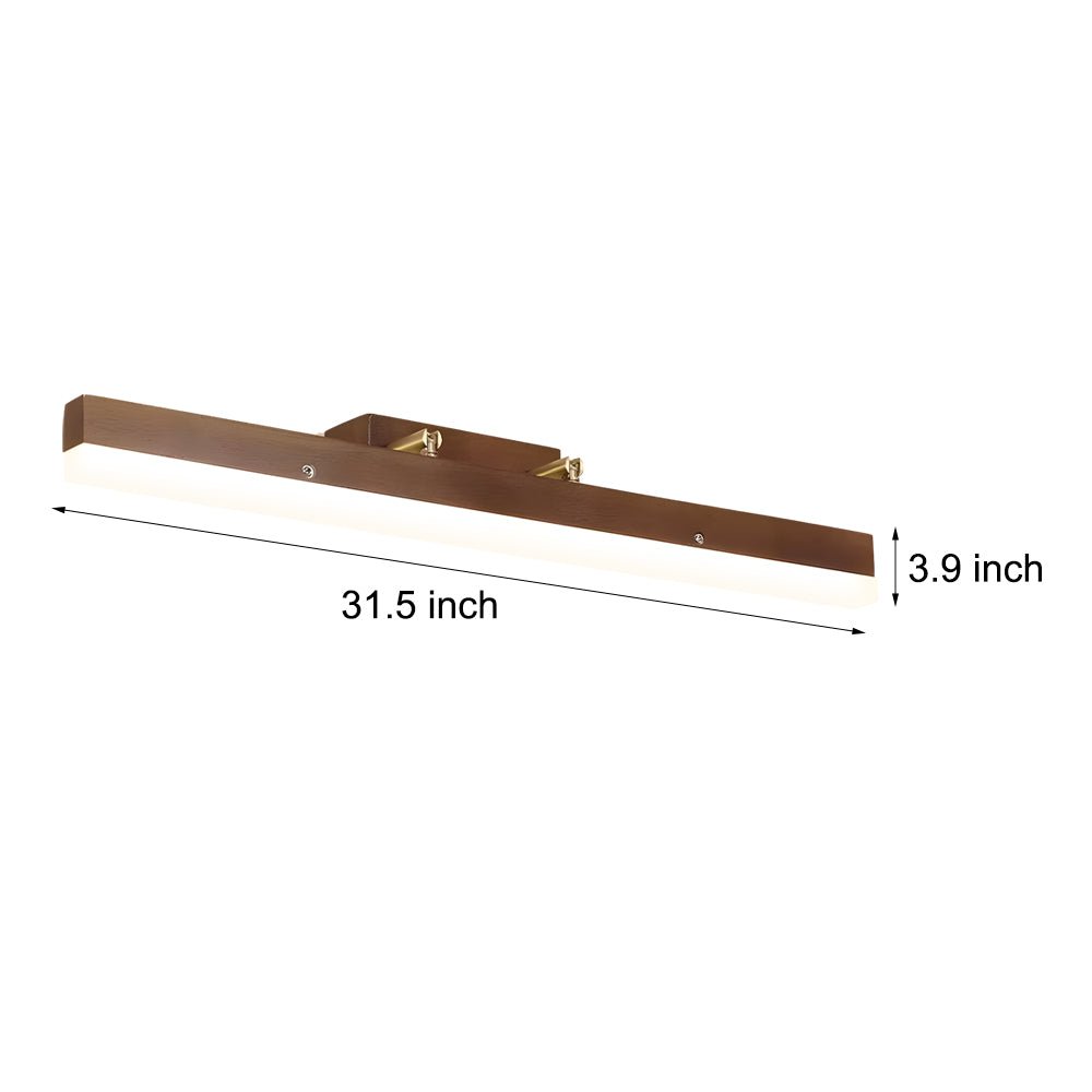 31'' Walnut LED Vanity Light – Modern Bathroom Lighting