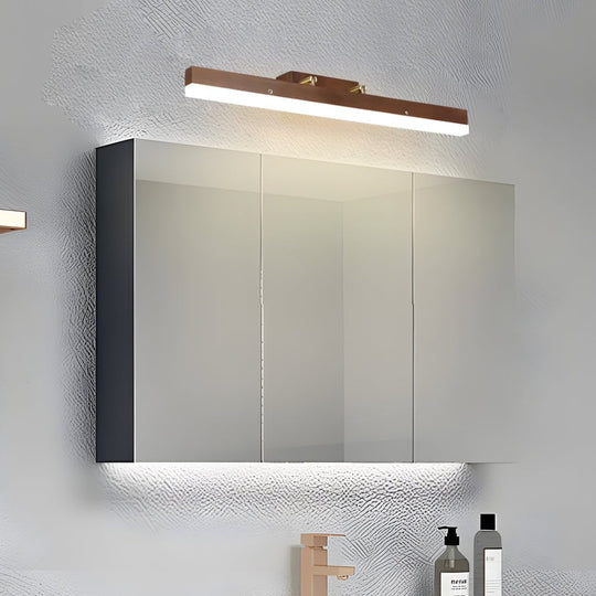 31'' Walnut LED Vanity Light – Modern Bathroom Lighting