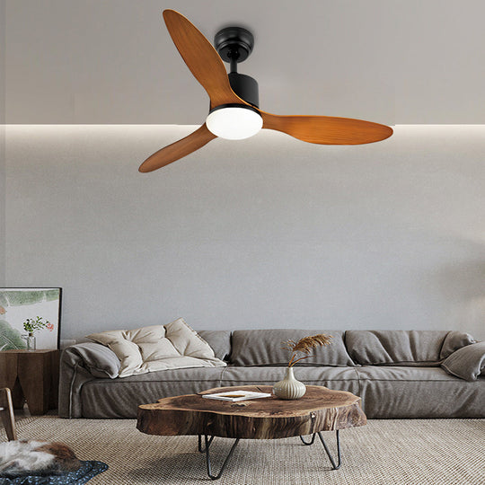 3-Blade Modern Ceiling Fan with Dimmable LED Light and Remote Control