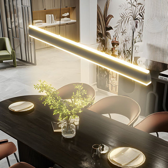 31.5 inch 39.4 inch 47.2 inch LED Linear Pendant Island Up and Down Light Suspension