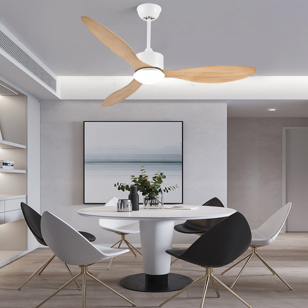 3-Blade Modern Ceiling Fan with Dimmable LED Light and Remote Control