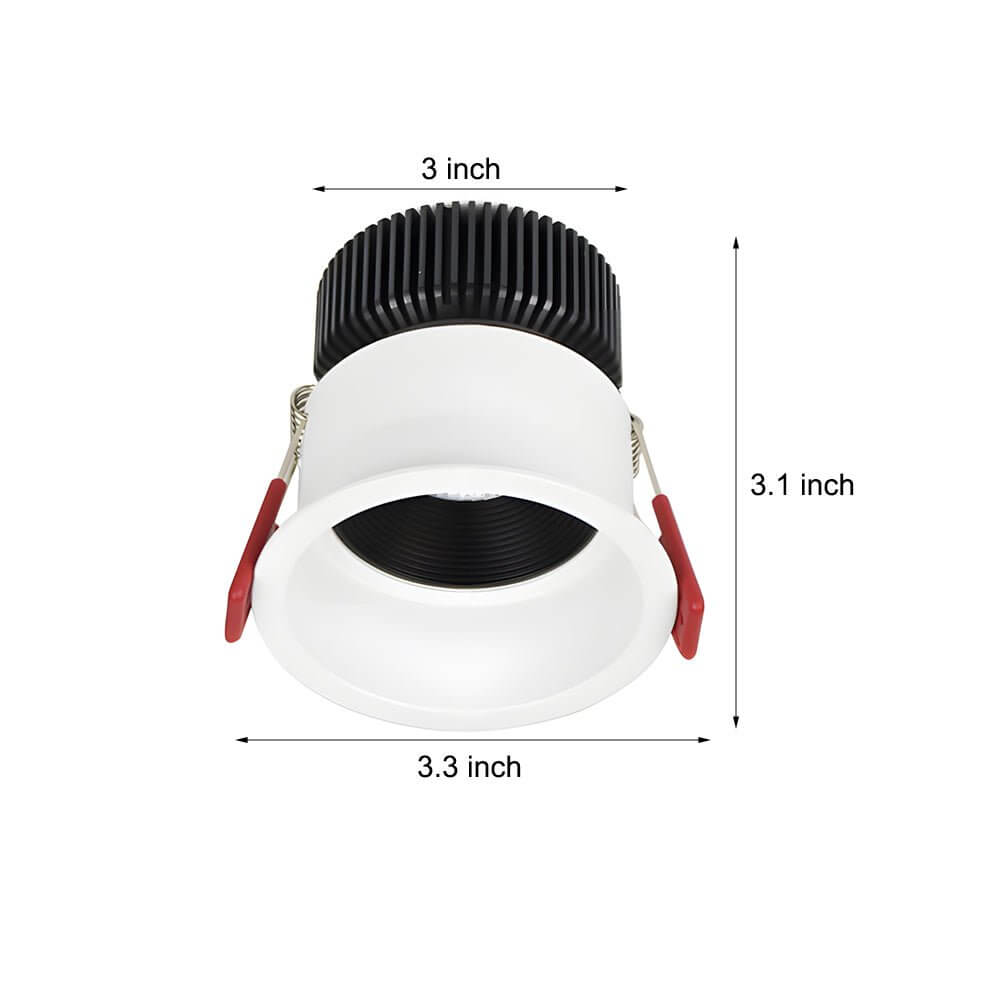 3.3-Inch 7W LED Round Adjustable Recessed Downlight
