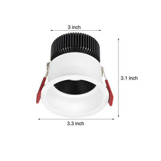 3.3-Inch 7W LED Round Adjustable Recessed Downlight