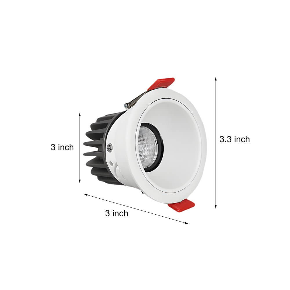 3.3-Inch Regressed Round 7W LED Recessed Ceiling Downlight