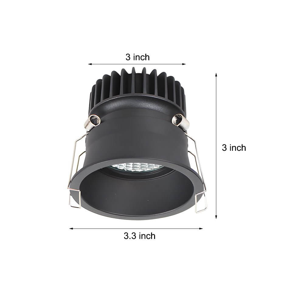 3.3-Inch Slim Trim Round 10W LED Recessed Downlight