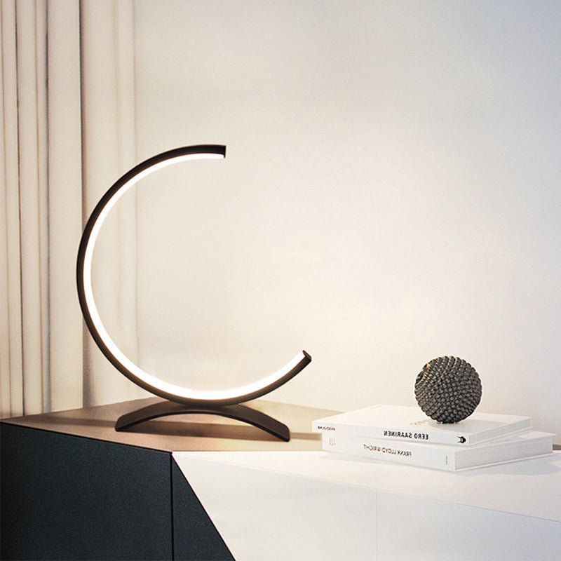 3/4 Circle LED Accent Table Lamp with Touch Control
