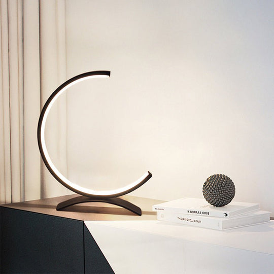 3/4 Circle LED Accent Table Lamp with Touch Control