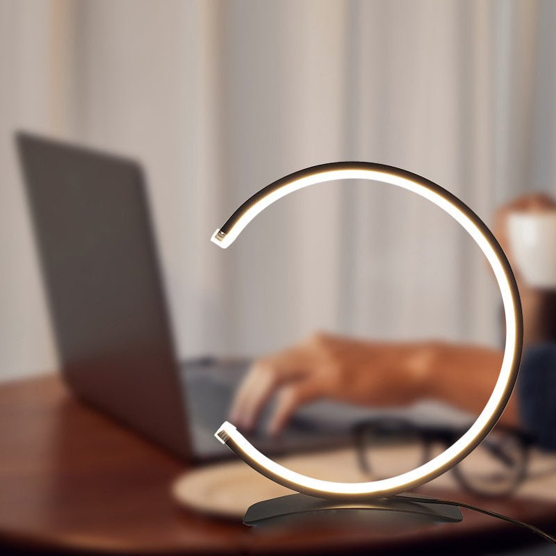 3/4 Circle LED Accent Table Lamp with Touch Control
