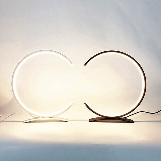 3/4 Circle LED Accent Table Lamp with Touch Control
