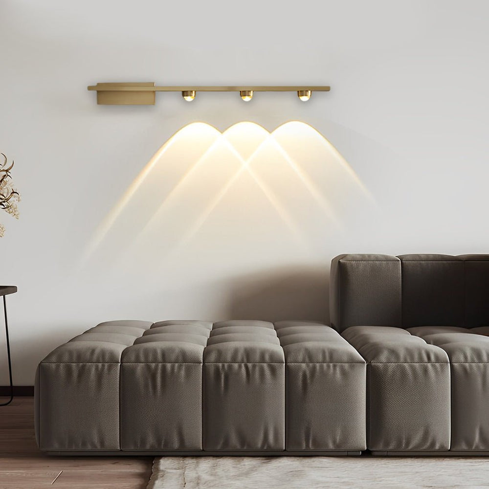 3/4 Lights Copper LED Wall Washer Projection Nordic Wall Lamp