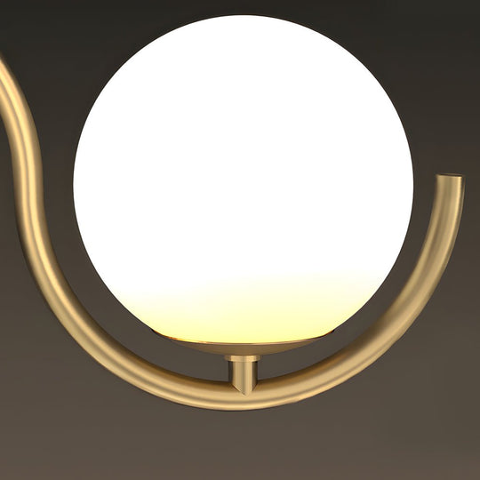 Modern Wavy Linear Island Light with Glass Shades – 3/5 Heads
