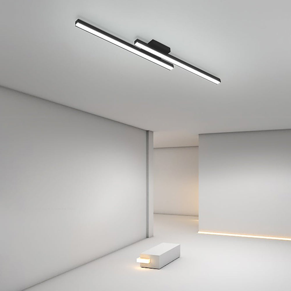 35" Modern Rectangular LED Flush Mount Ceiling Light